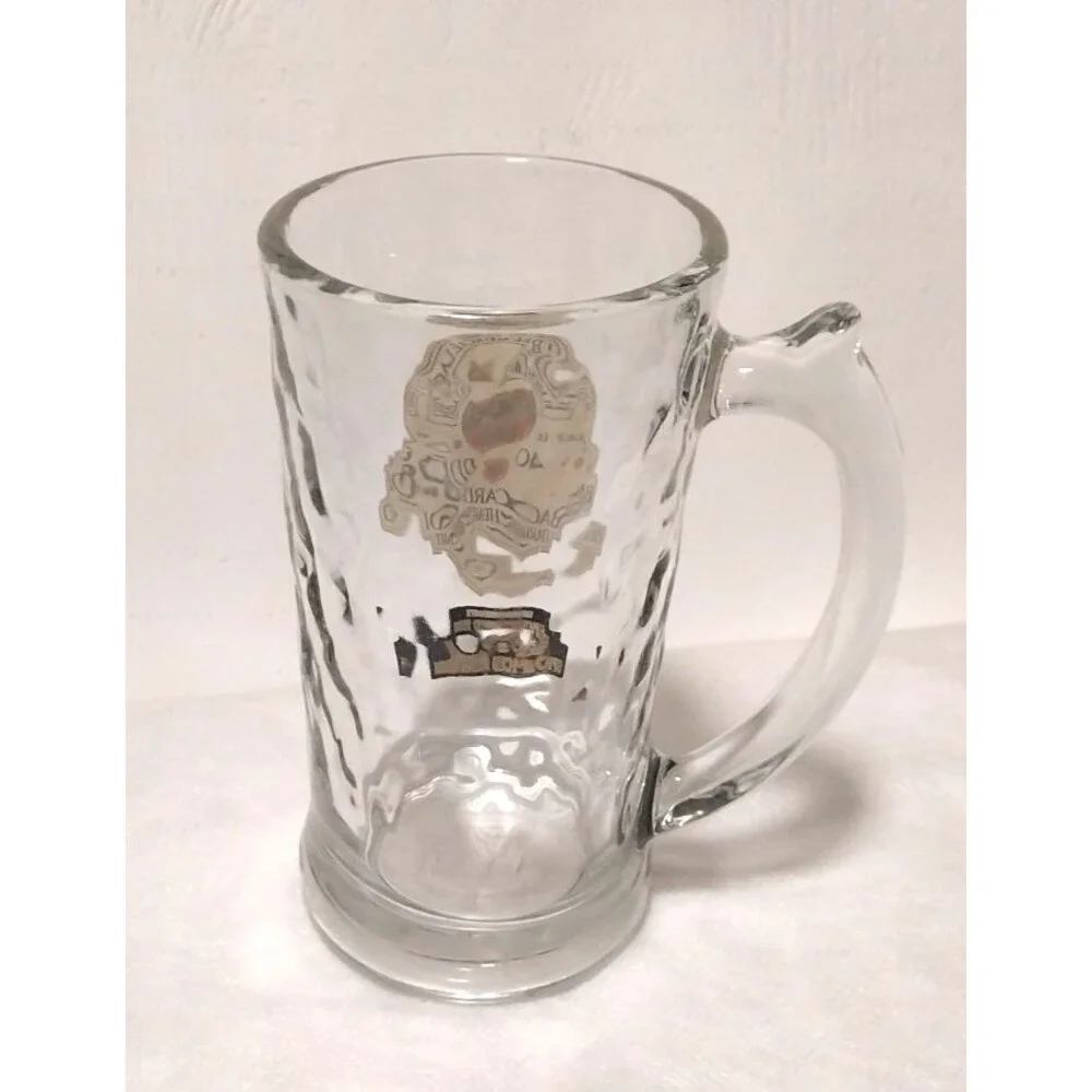 New Bacardi Oakheart Spiced Rum/ Beer/ 12 oz mug Rippled Glass Effect